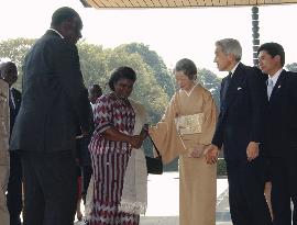 Ghanaian Pres. Kufuor meets emperor